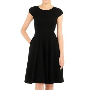 Eshakti Black Knit Skater Dress with POCKETS! 2X
